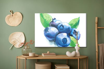 Ljuddämpande tavla - Blueberries painted