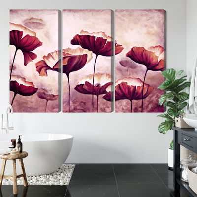 Ljuddämpande tavla - Poppies as painted