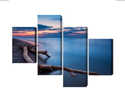 Ljuddämpande tavla - The sea landscape at evening