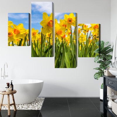 Ljuddämpande tavla - Daffodil field 3d