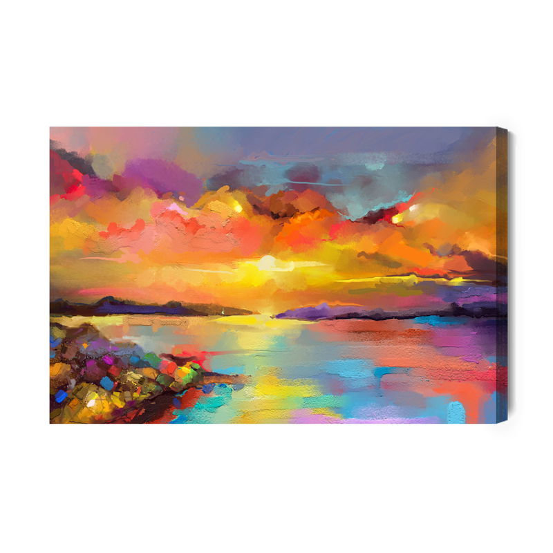 Ljuddämpande tavla - Abstract sunset