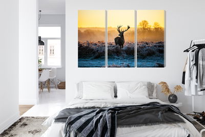 Ljuddämpande tavla - Deer in the rut in 3d