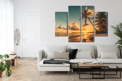 Ljuddämpande tavla - Sunset on the dominican beach
