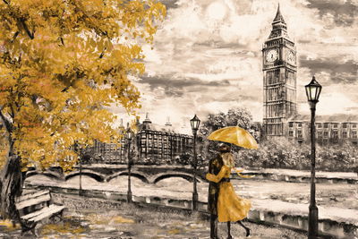 Ljuddämpande tavla - Lovers enjoying the London