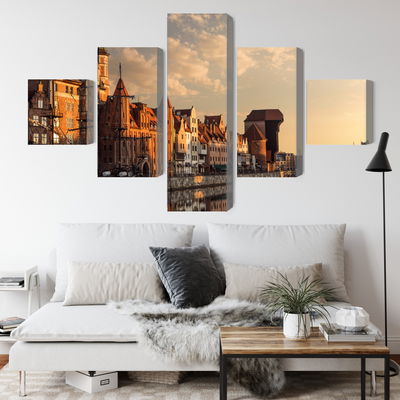 Ljuddämpande tavla - The port of gdansk at sunset