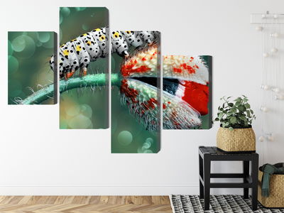 Ljuddämpande tavla - A caterpillar and a ladybug