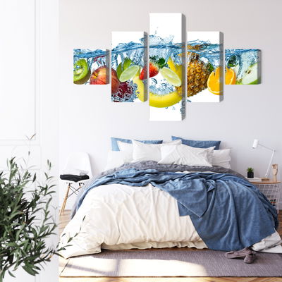 Ljuddämpande tavla - Fresh fruit in the water