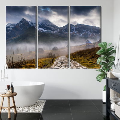 Ljuddämpande tavla - Misty landscape with hala