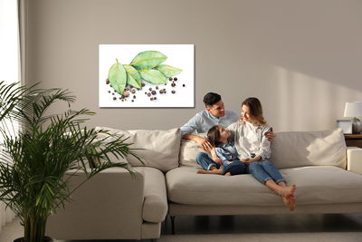 Ljuddämpande tavla - Bay leaves with spices