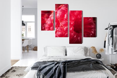 Ljuddämpande tavla - Raspberries on a macro scale