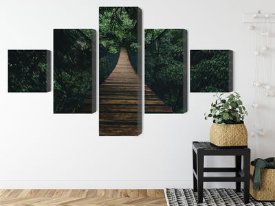 Ljuddämpande tavla - Wooden suspension bridge