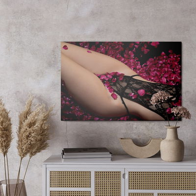 Ljuddämpande tavla - Woman in roses