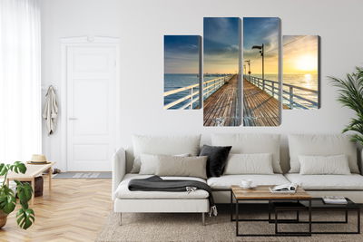 Ljuddämpande tavla - Wooden pier on the baltic sea