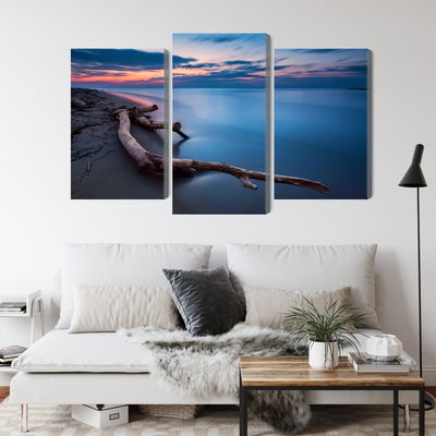 Ljuddämpande tavla - The sea landscape at evening