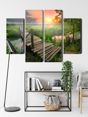 Ljuddämpande tavla - Meadow at dawn