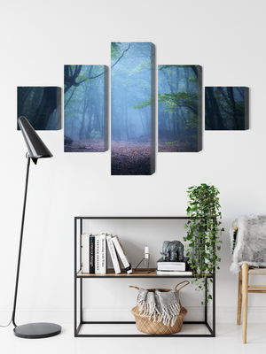 Ljuddämpande tavla - Hazy 3d forest landscape