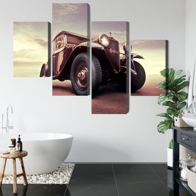 Ljuddämpande tavla - Vintage car with a 3d effect