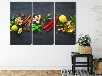 Ljuddämpande tavla - Fresh aromatic spices