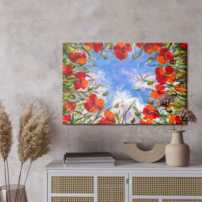 Ljuddämpande tavla - Bottom view of painted red