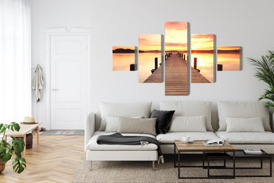 Ljuddämpande tavla - Sunset on the pier