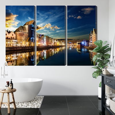 Ljuddämpande tavla - Gdansk wharf and the crane