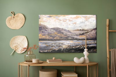 Ljuddämpande tavla - Abstract mountain landscape