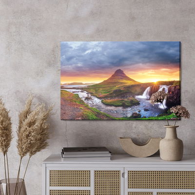 Ljuddämpande tavla - Icelandic waterfalls