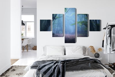 Ljuddämpande tavla - Hazy 3d forest landscape