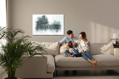 Ljuddämpande tavla - Drawing of the Colosseum