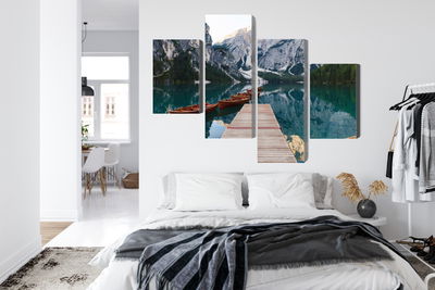 Ljuddämpande tavla - Lake braies in Italy