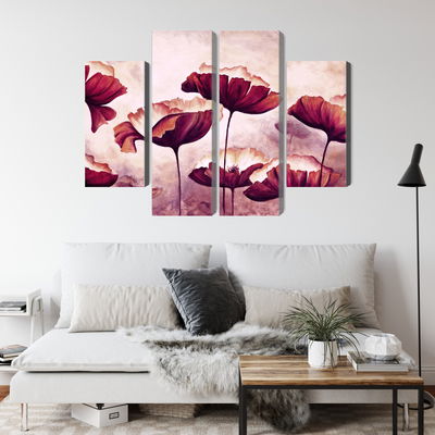 Ljuddämpande tavla - Poppies as painted