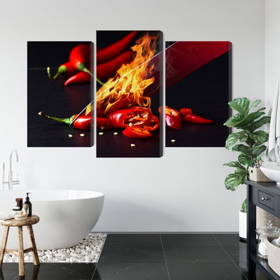 Ljuddämpande tavla - Burning knife