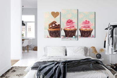 Ljuddämpande tavla - Cupcakes with cream