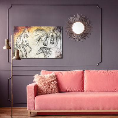 Ljuddämpande tavla - Horses as painted