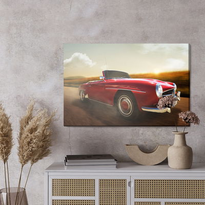 Ljuddämpande tavla - Red car in motion