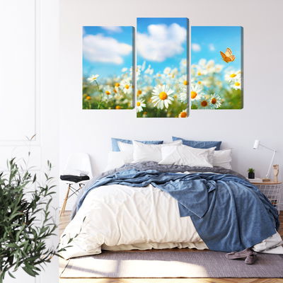 Ljuddämpande tavla - 3d daisy field