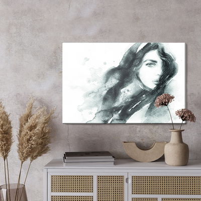Ljuddämpande tavla - A female portrait in black