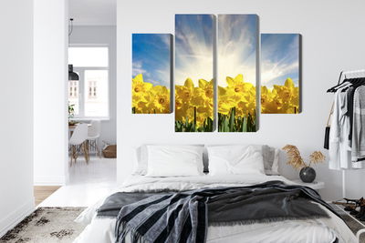 Ljuddämpande tavla - 3d daffodils field