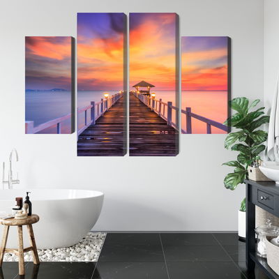 Ljuddämpande tavla - Sunset over the pier