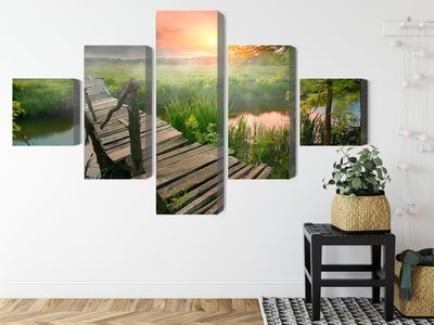 Ljuddämpande tavla - Meadow at dawn