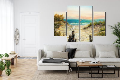 Ljuddämpande tavla - Painted sand dunes