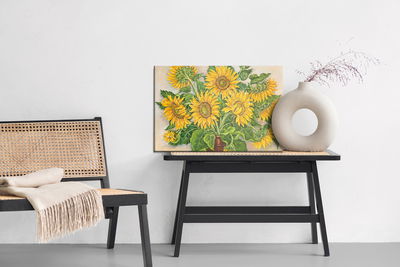 Ljuddämpande tavla - Sunflowers in a vase