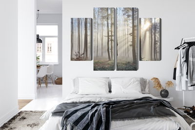 Ljuddämpande tavla - Sunrise in the woods