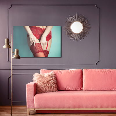 Ljuddämpande tavla - Woman in red underwear