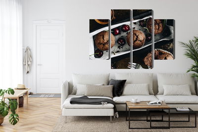 Ljuddämpande tavla - Muffins with cherries