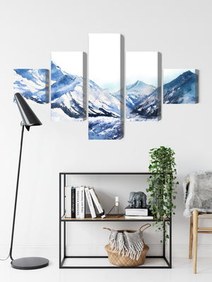 Ljuddämpande tavla - Watercolor mountain peak