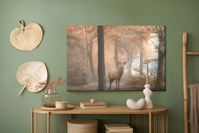 Ljuddämpande tavla - Deer in the autumn forest