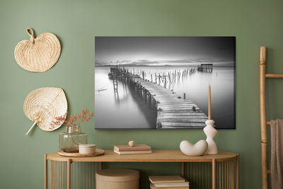 Ljuddämpande tavla - Mooring black white