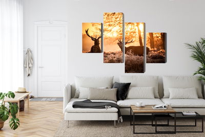 Ljuddämpande tavla - Two deer in the forest