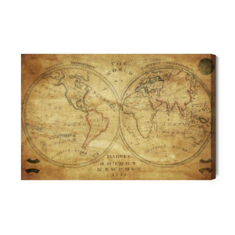 Ljuddämpande tavla - Historical map of the world